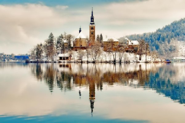 На рабочий стол зима города