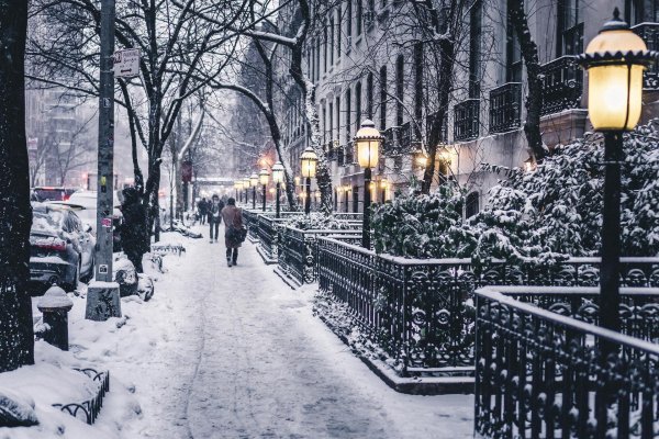 На рабочий стол зима города