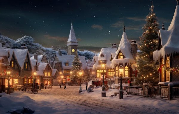 На рабочий стол зима города