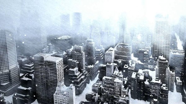 На рабочий стол зима города