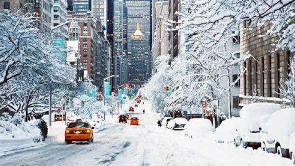 На рабочий стол зима города