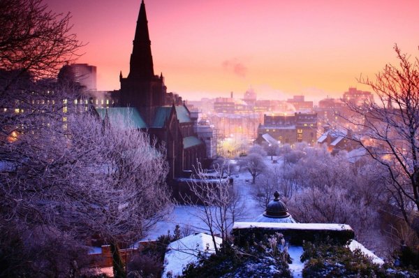 На рабочий стол зима города