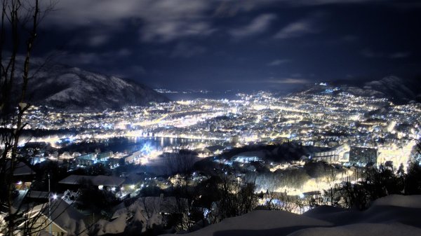 На рабочий стол зима города