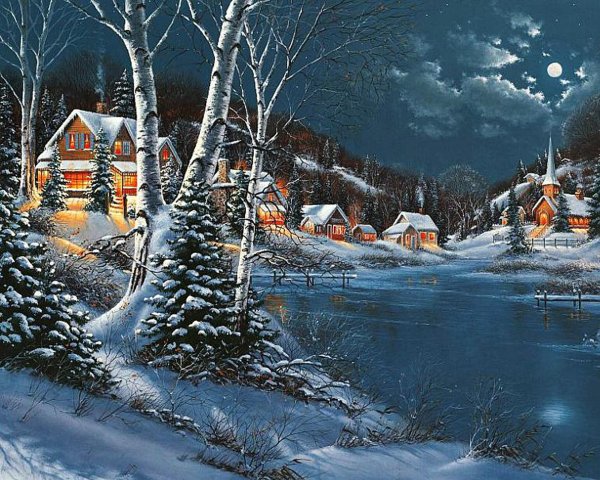 На рабочий стол зима сказочные