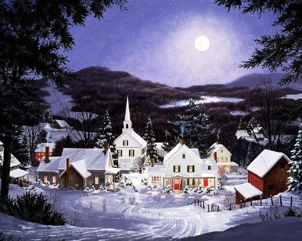 На рабочий стол зима сказочные