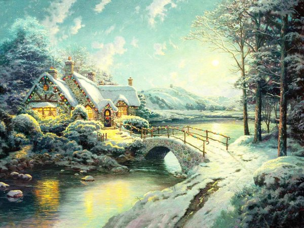 На рабочий стол зима сказочные