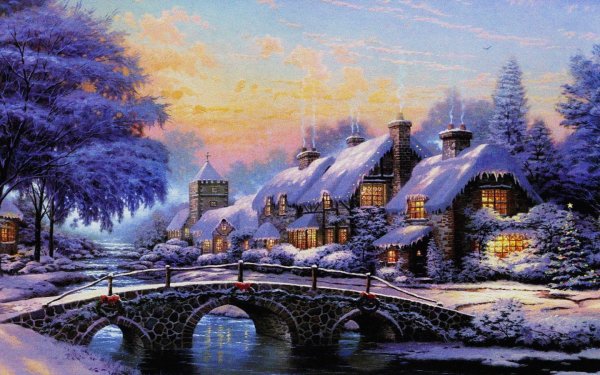 На рабочий стол зима сказочные