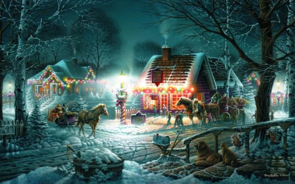 На рабочий стол зима сказочные