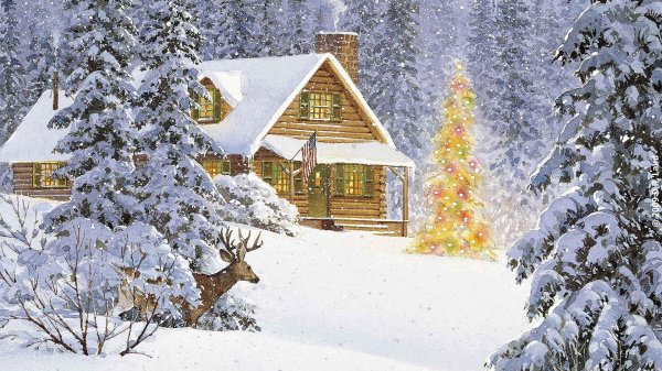 На рабочий стол зима сказочные