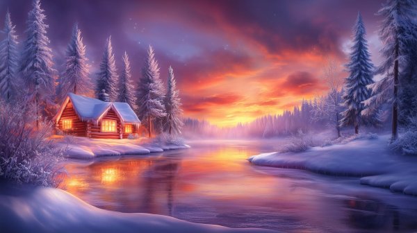 На рабочий стол зима сказочные