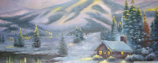 На рабочий стол зима сказочные