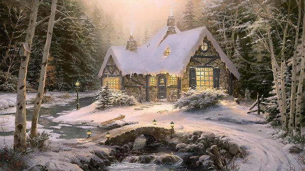 На рабочий стол зима сказочные