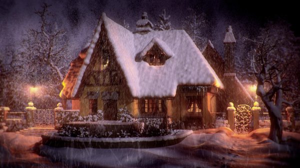 На рабочий стол зима сказочные