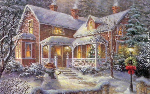 На рабочий стол зима сказочные