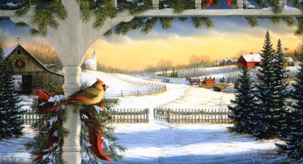 На рабочий стол зима сказочные