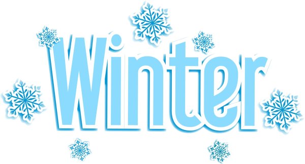 Зима надпись