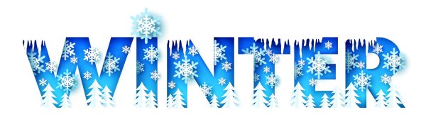 Зима надпись