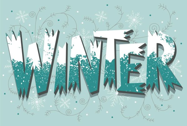 Зима надпись
