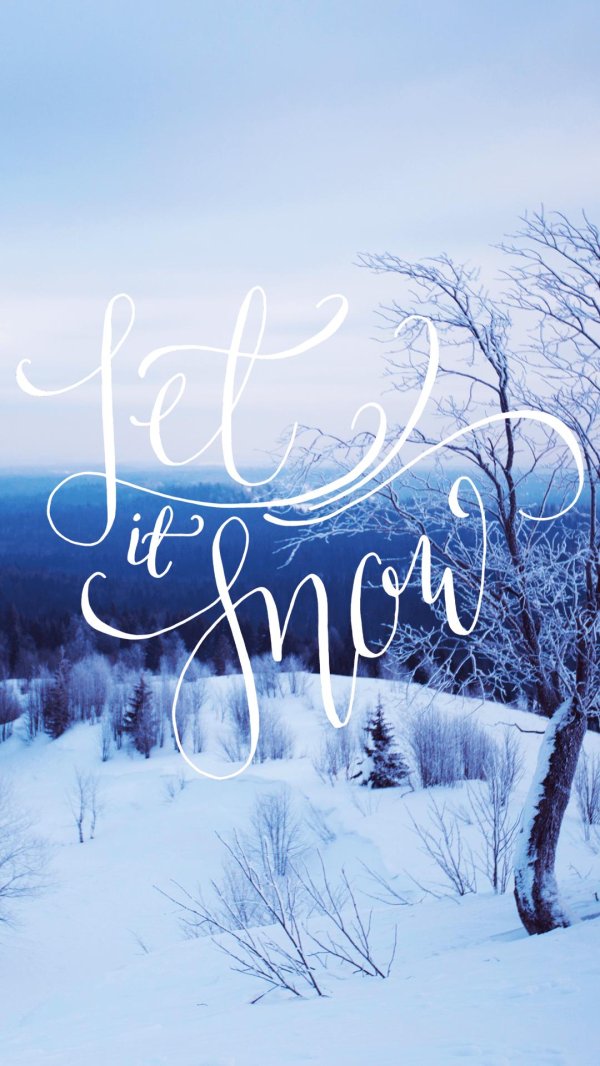 Зима надпись