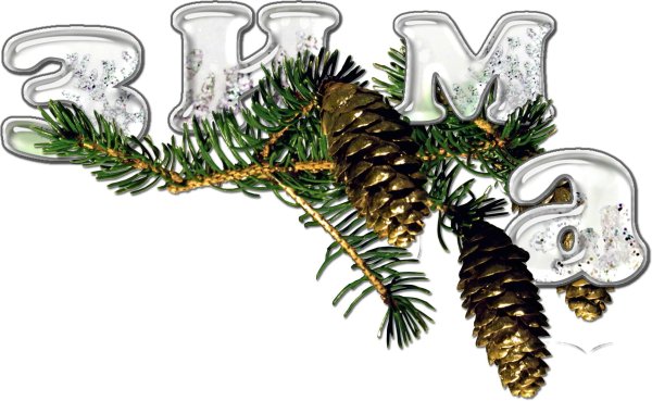 Зима надпись