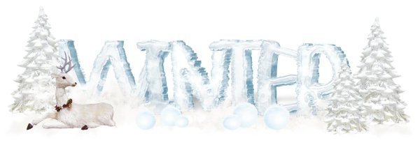 Зима надпись