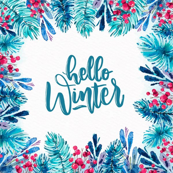 Зима надпись