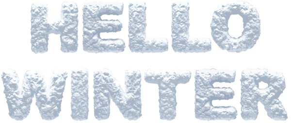 Зима надпись