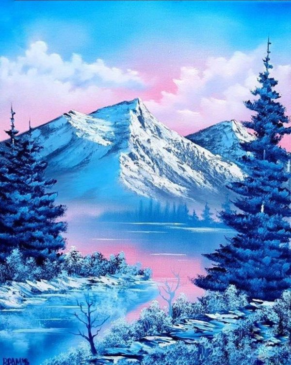 Маслом зима