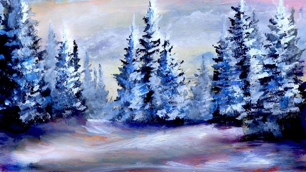 Маслом зима