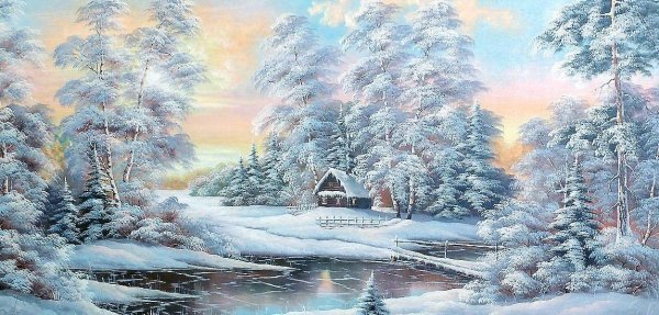 Маслом зима