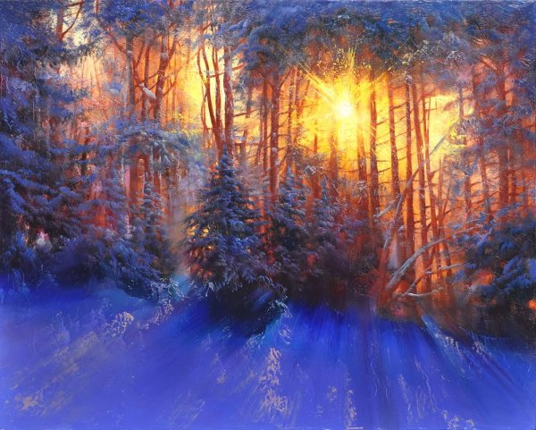 Маслом зима