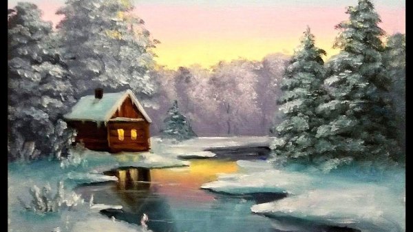 Маслом зима