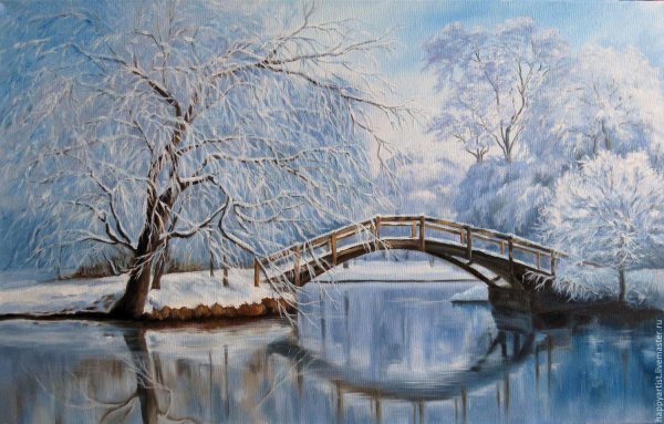 Маслом зима