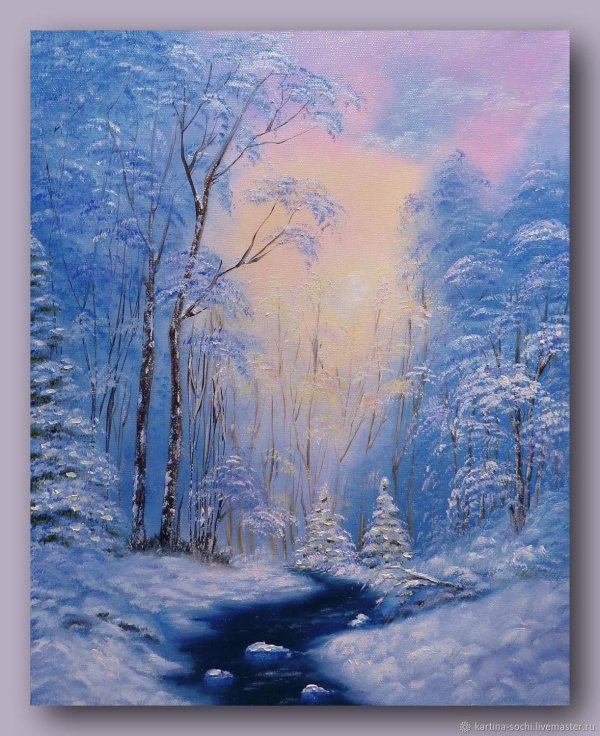 Маслом зима