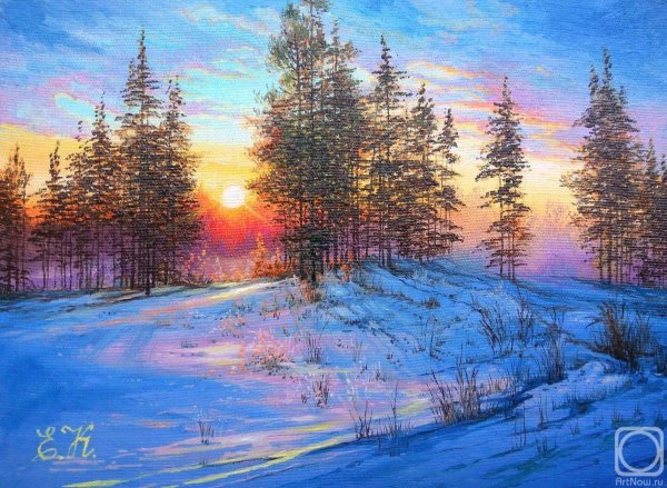 Маслом зима