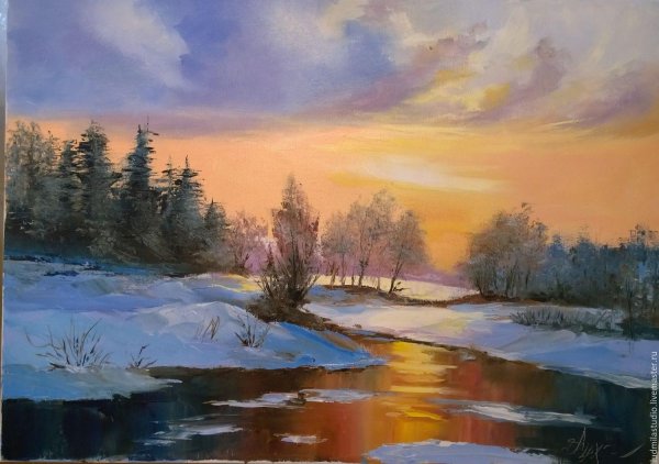 Маслом зима