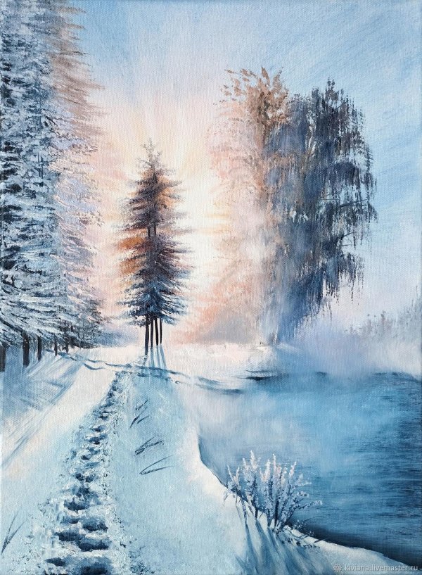 Маслом зима