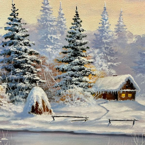 Маслом зима