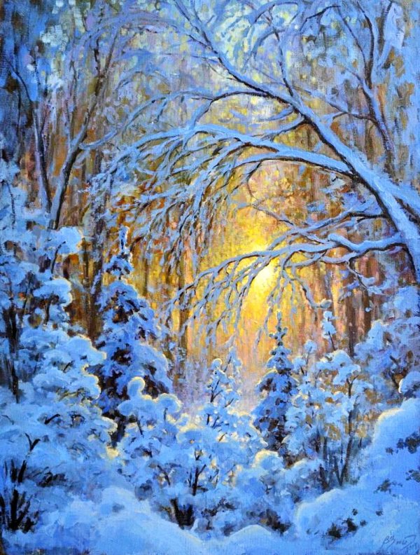 Маслом зима