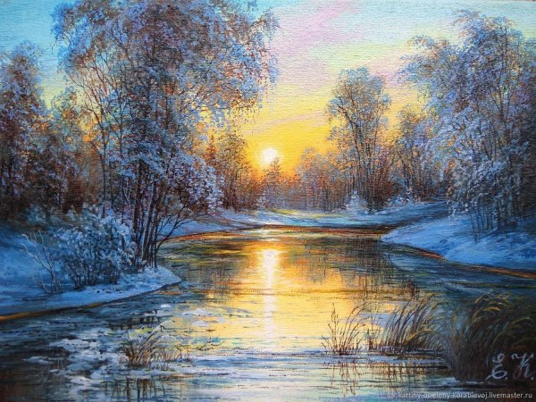 Маслом зима