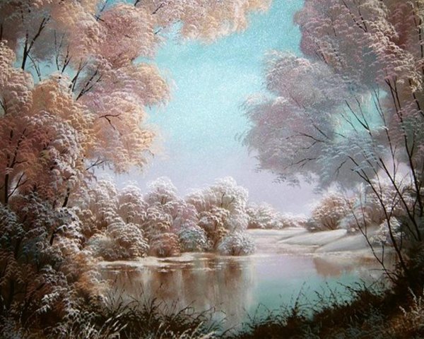 Маслом зима