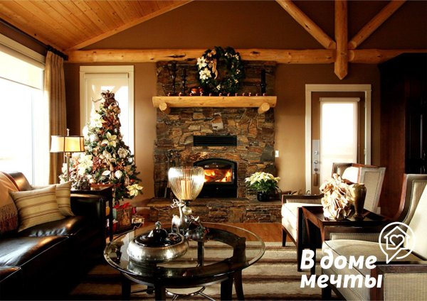 Зима камин