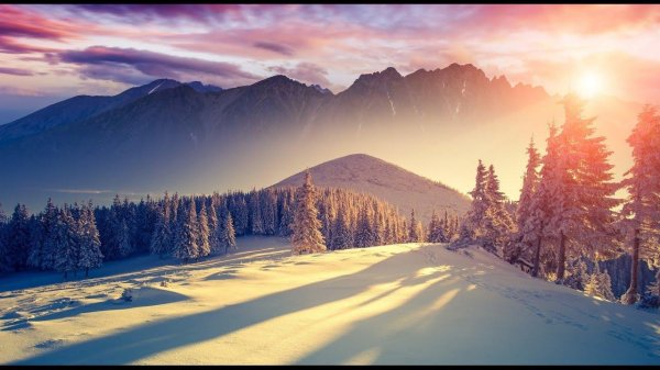 Зима восход