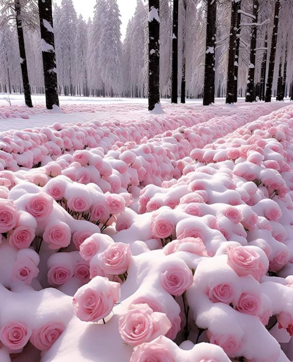Розовая зима