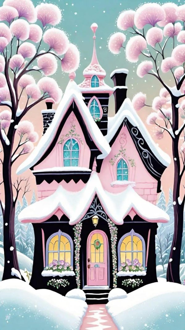 Розовая зима