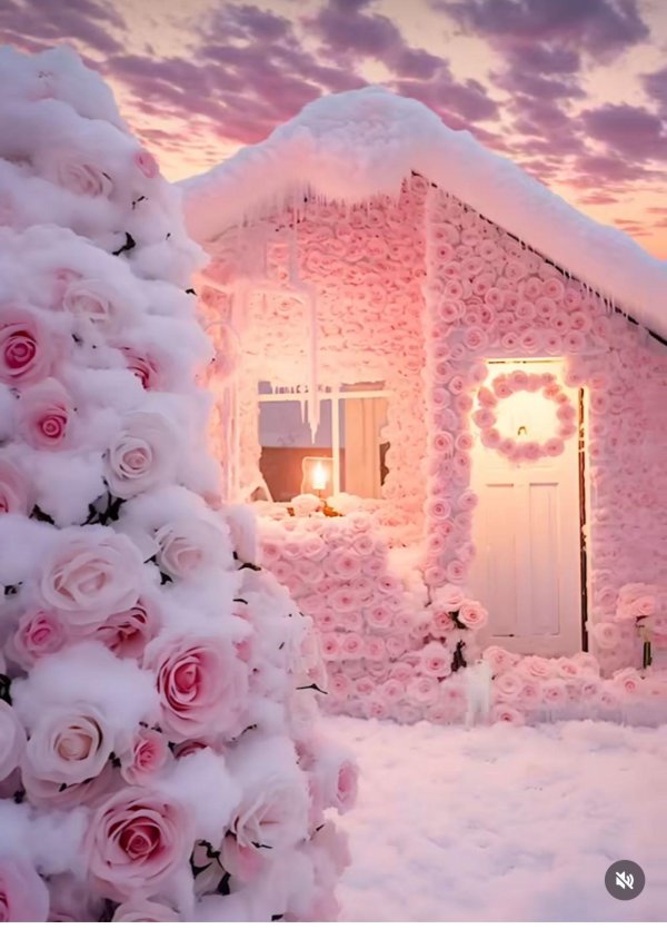 Розовая зима