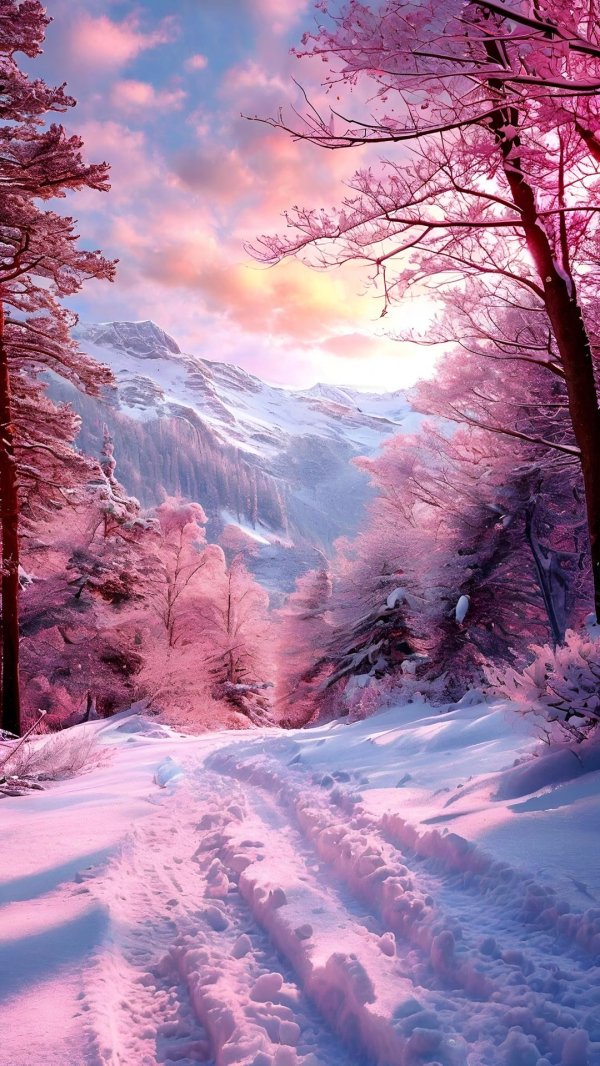 Розовая зима