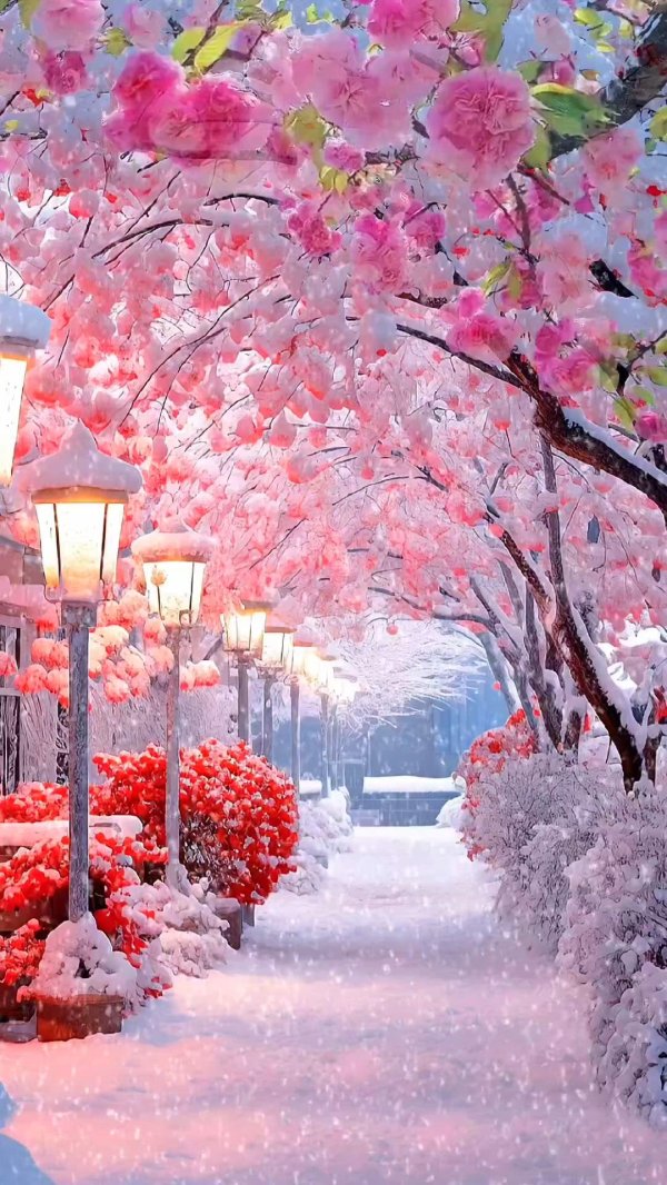 Розовая зима