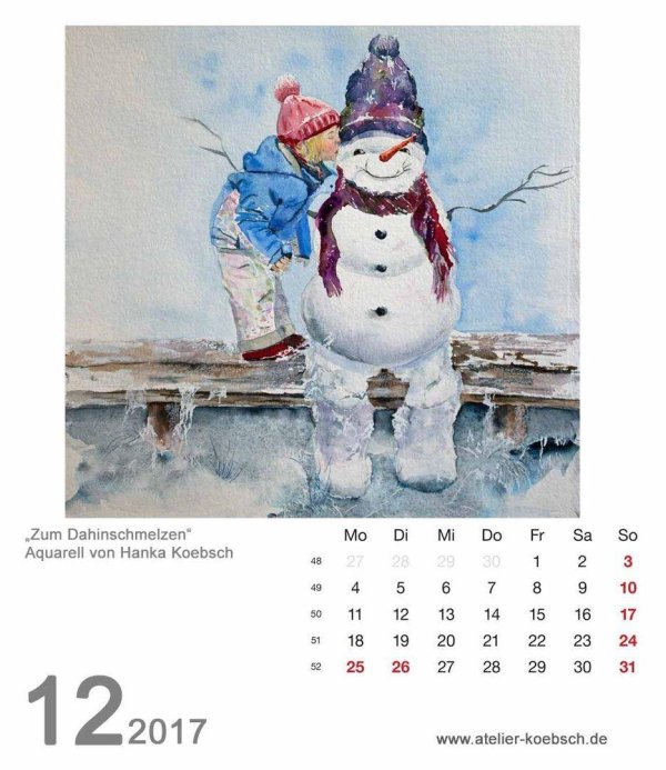 Акварель зима