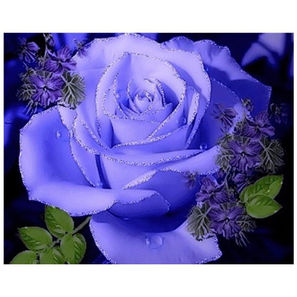 переливающиеся синие цветы